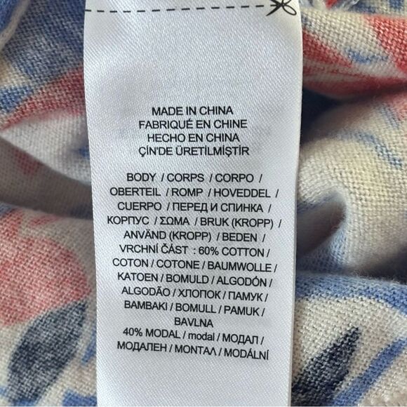 Lauren Ralph Lauren Floral-Print Crewneck long sleeve Sweater size Medium - Picture 5 of 6